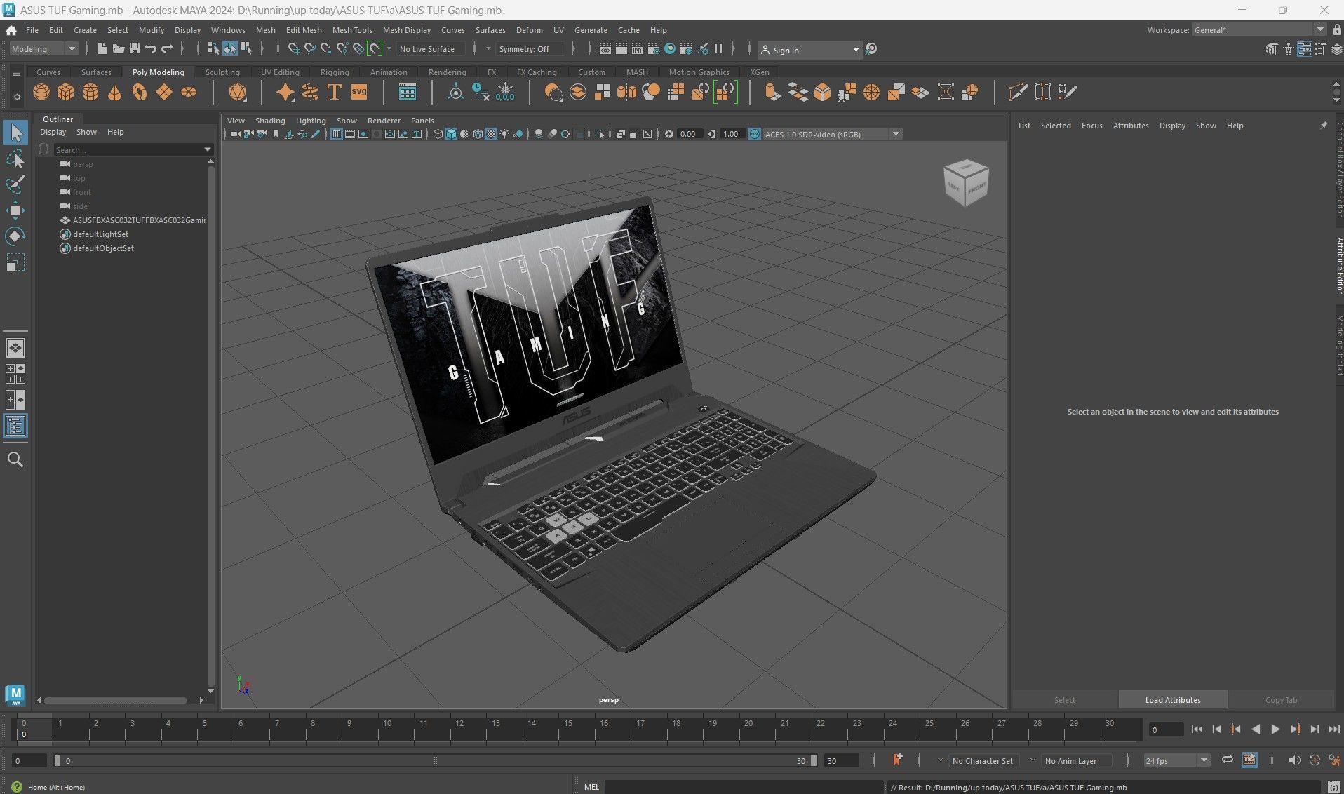 ASUS TUF Gaming Low-poly 3D model_25