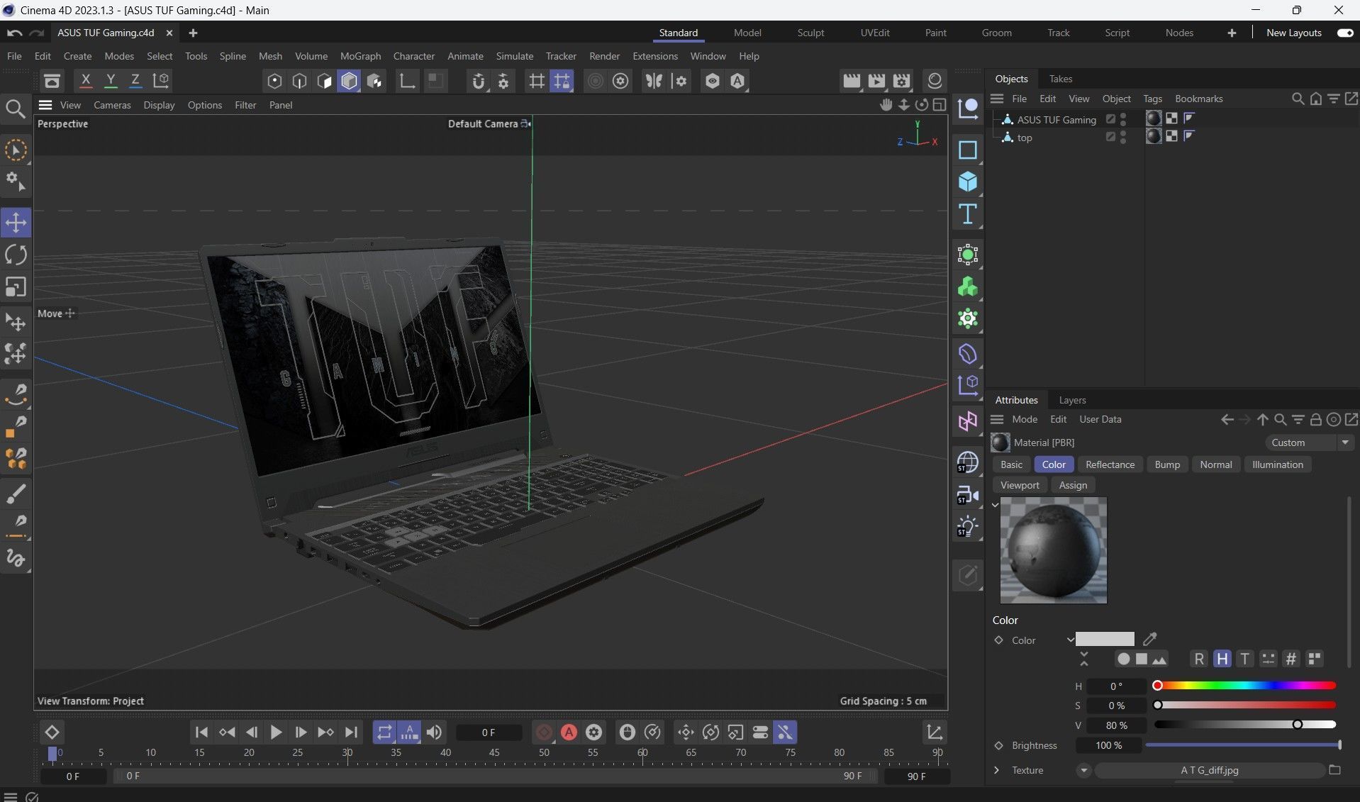 ASUS TUF Gaming Low-poly 3D model_24