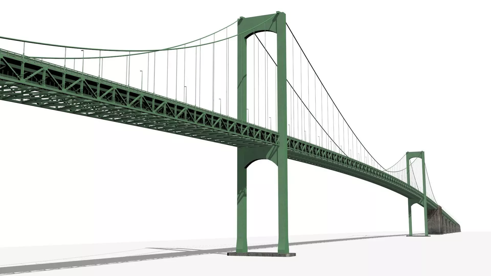 Walt Whitman Bridge Low-poly 3D model_0