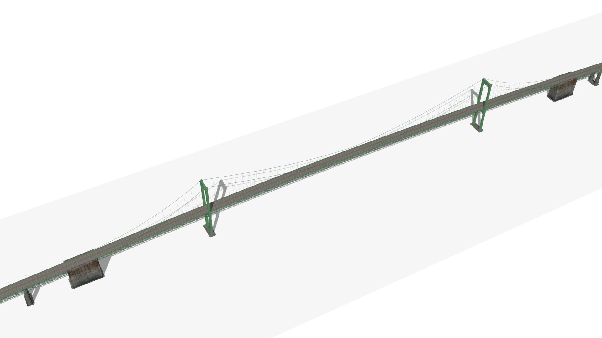 Walt Whitman Bridge Low-poly 3D model_6