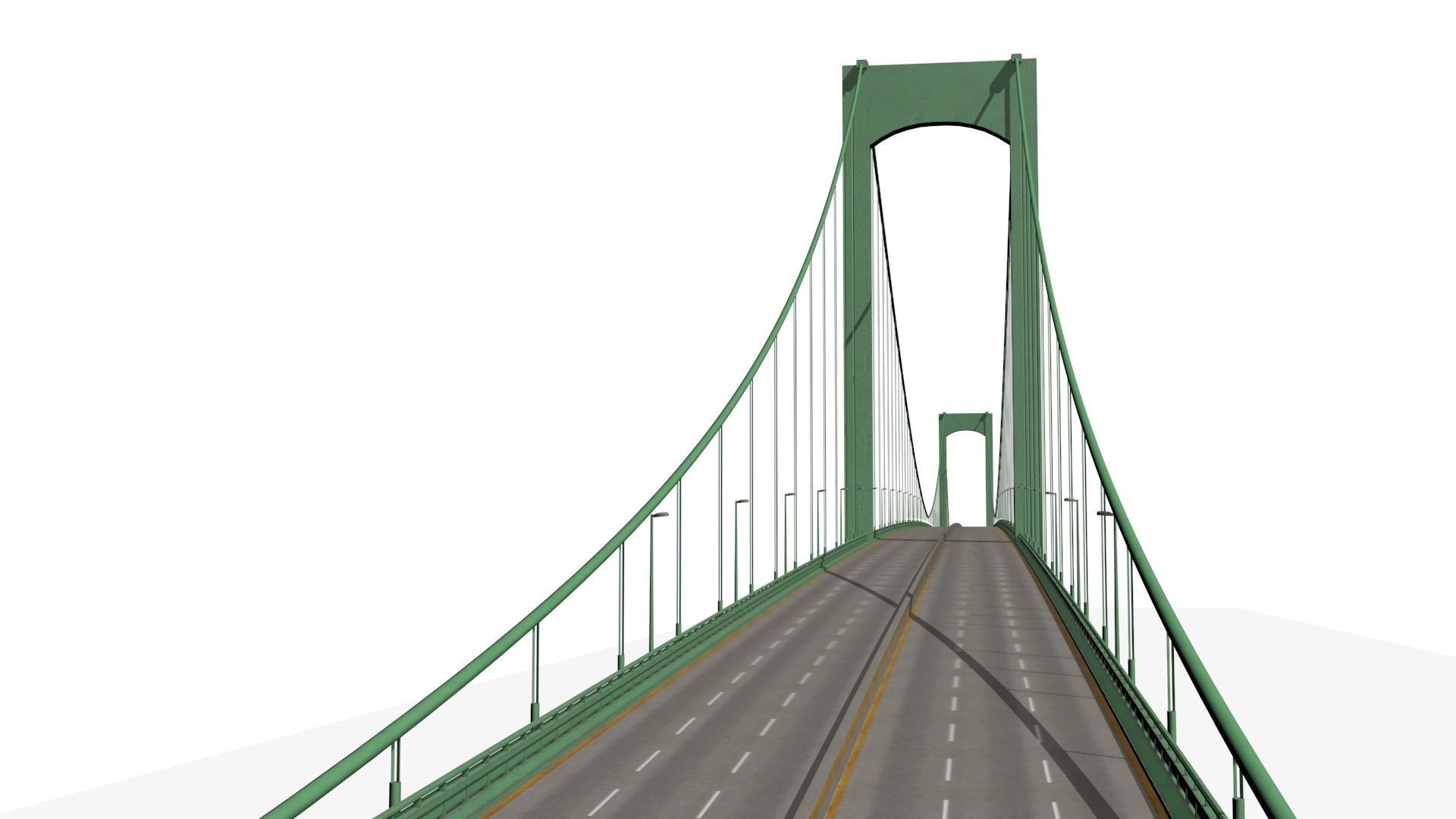 Walt Whitman Bridge Low-poly 3D model_2