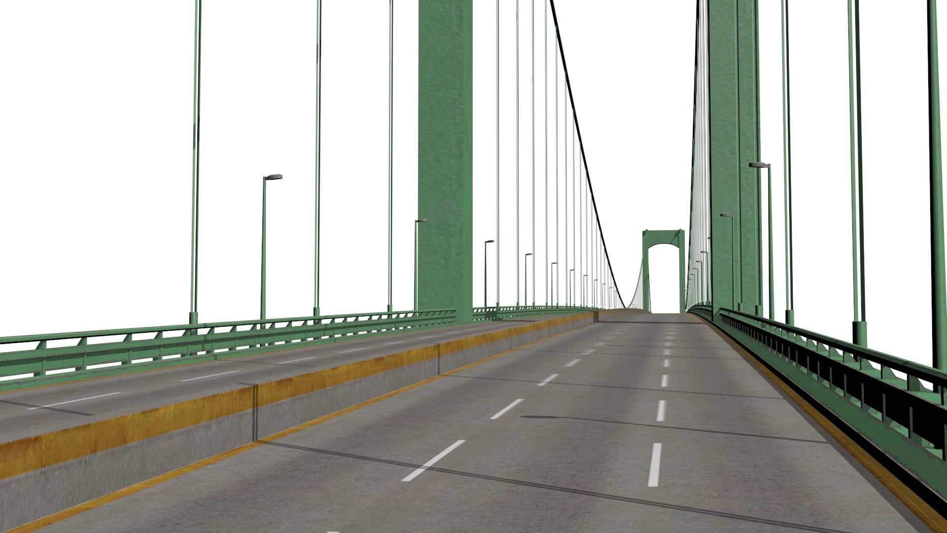 Walt Whitman Bridge Low-poly 3D model_5