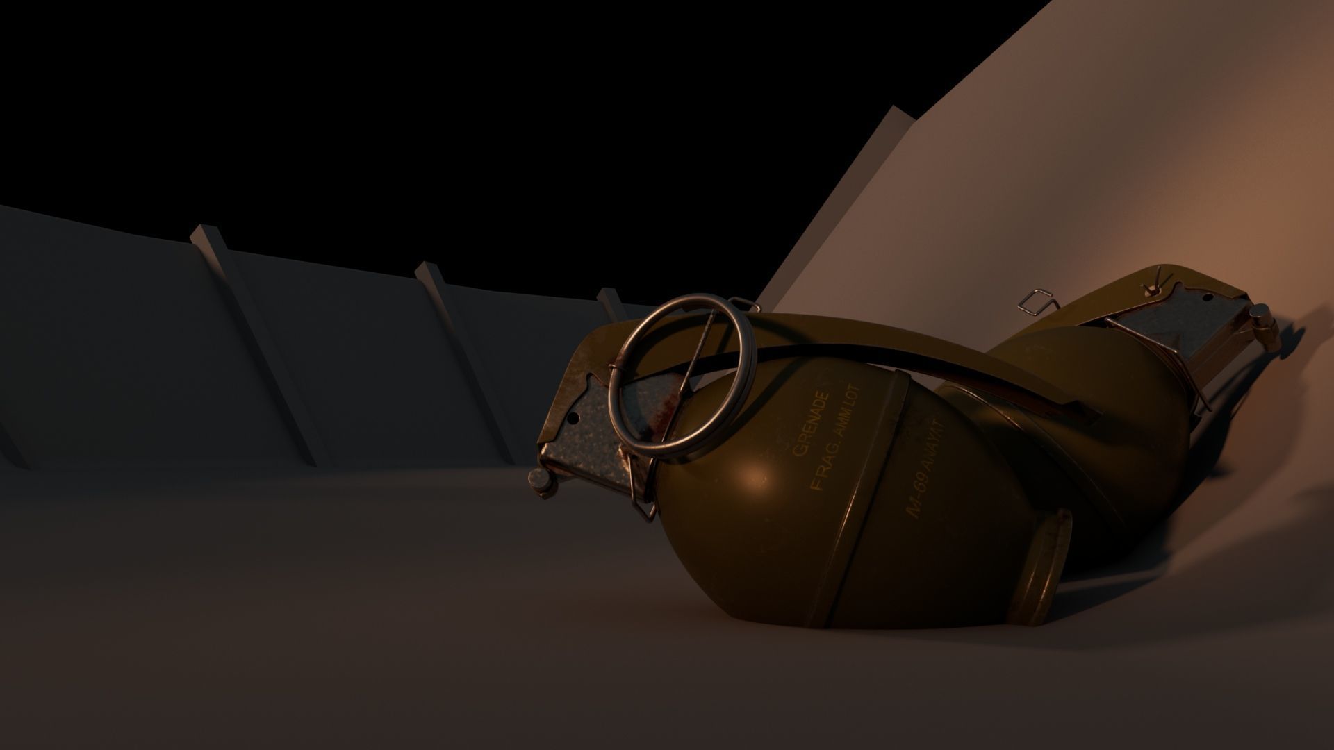 M69 Hand Grenade 3D model_2