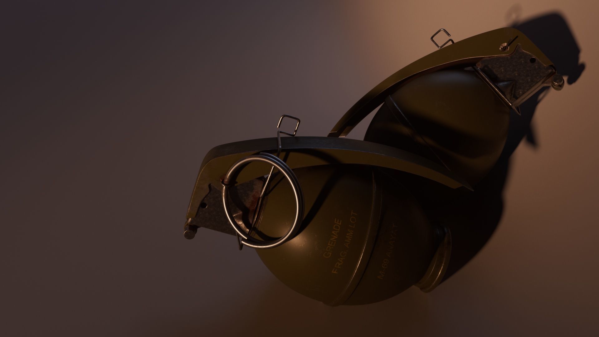 M69 Hand Grenade 3D model_1