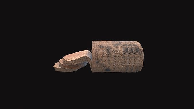 Medieval Rye Bread Low-poly 3D model 7