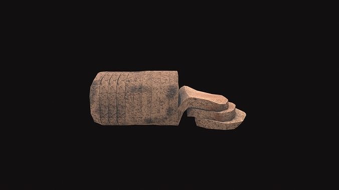 Medieval Rye Bread Low-poly 3D model 5