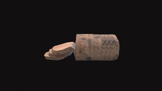 Medieval Rye Bread Low-poly 3D model 4
