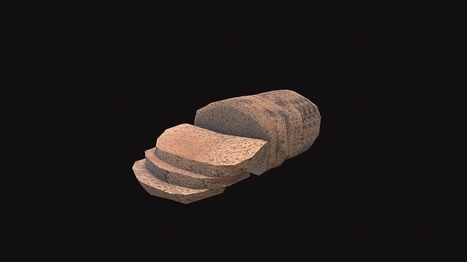 Medieval Rye Bread Low-poly 3D model 6