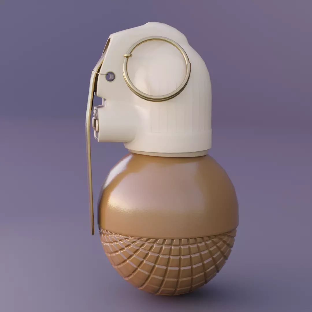 RGO Grenade low poly 3d model Free low-poly 3D model
