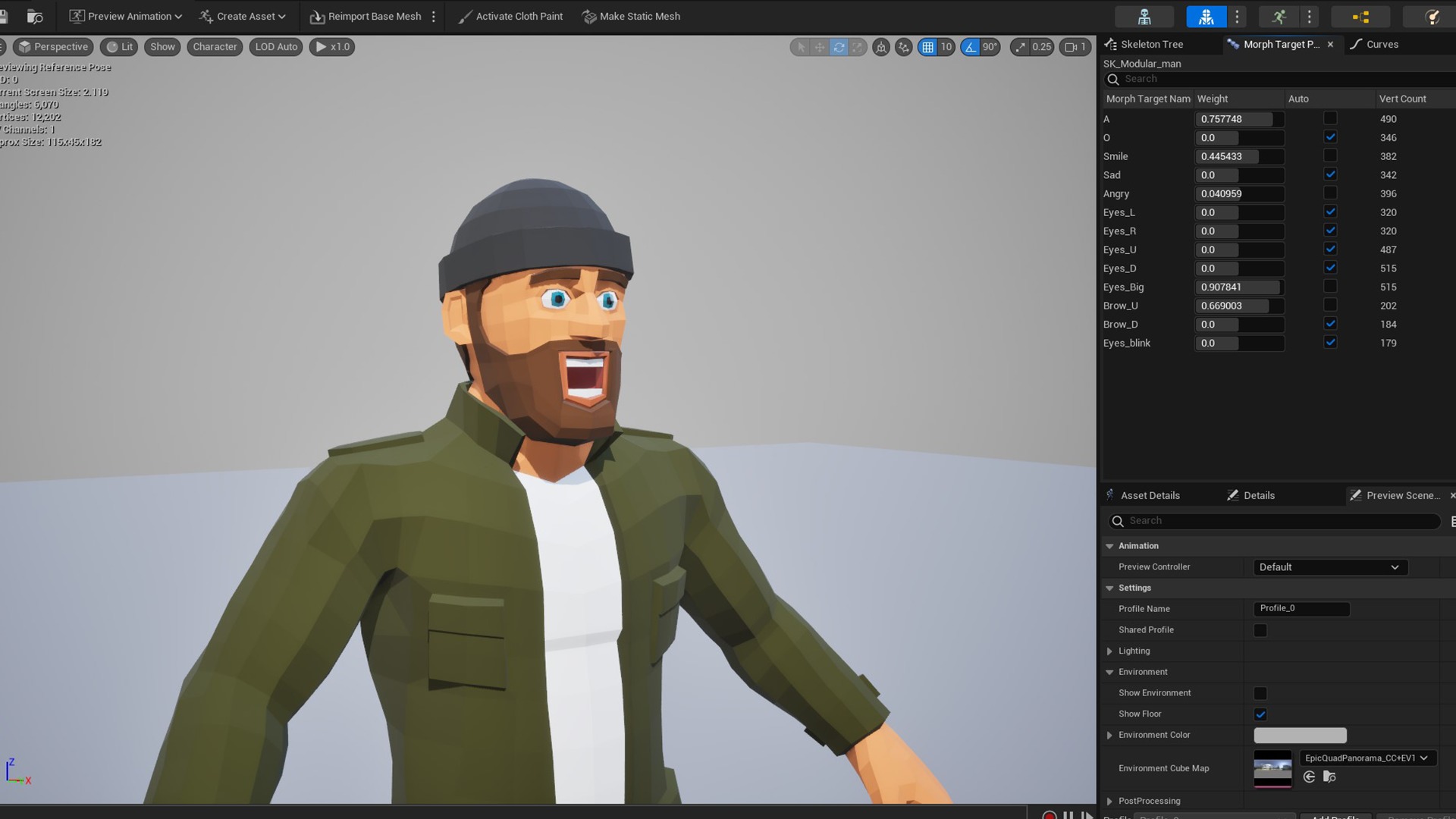 Modular man low-poly stylized Low-poly 3D model_5