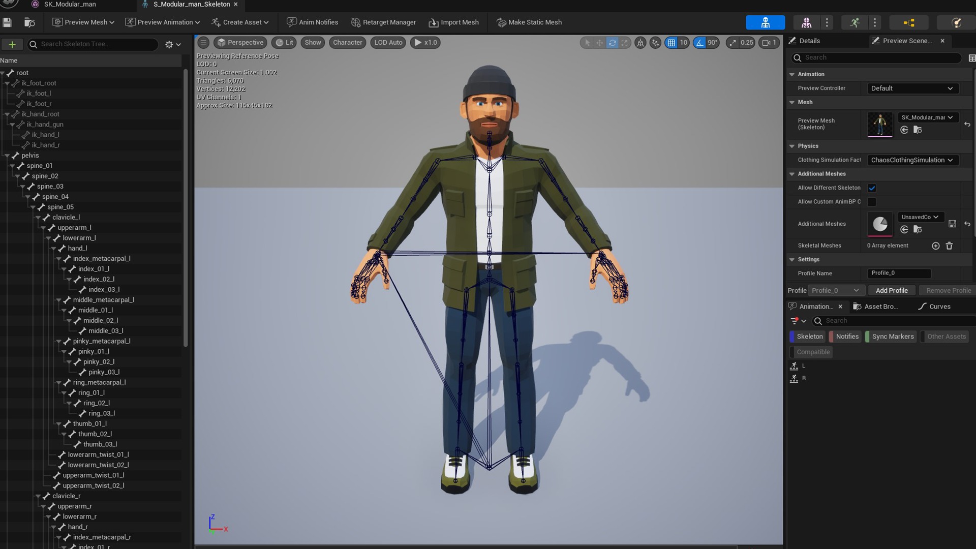 Modular man low-poly stylized Low-poly 3D model_10