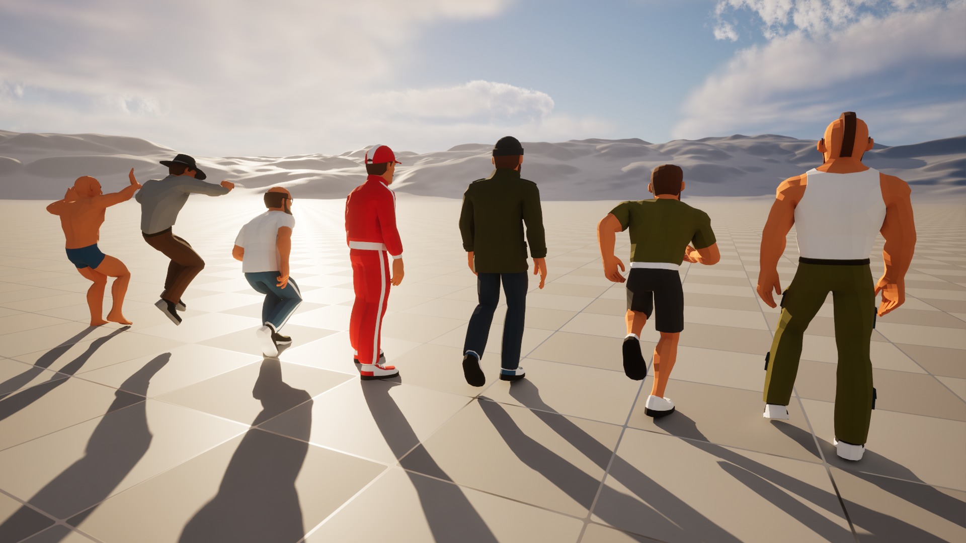 Modular man low-poly stylized Low-poly 3D model_9