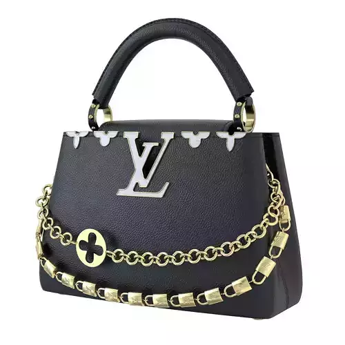 Louis Vuitton Capucines Mini Bag Black Low-poly 3D model