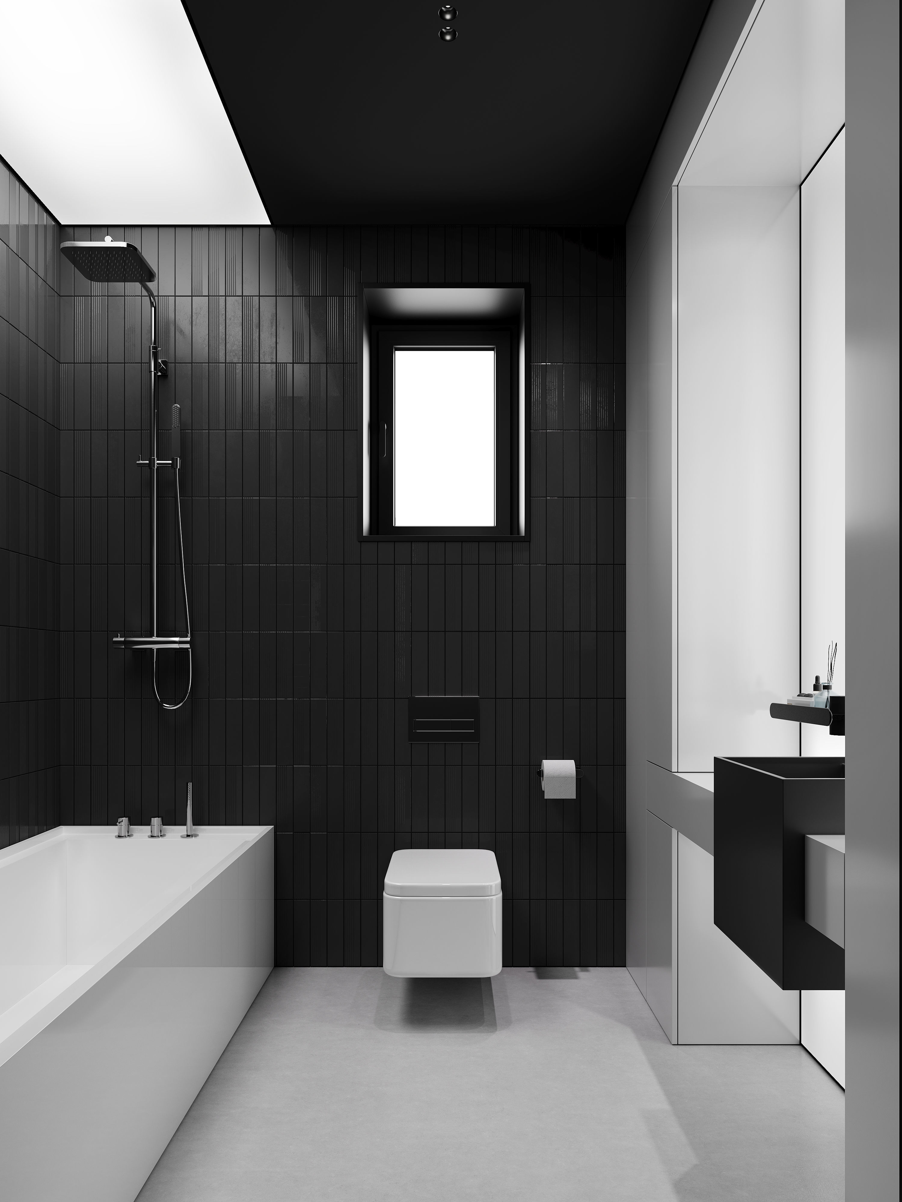 AR-24073 Black Box - Bathroom 3D Scene Free 3D model_1