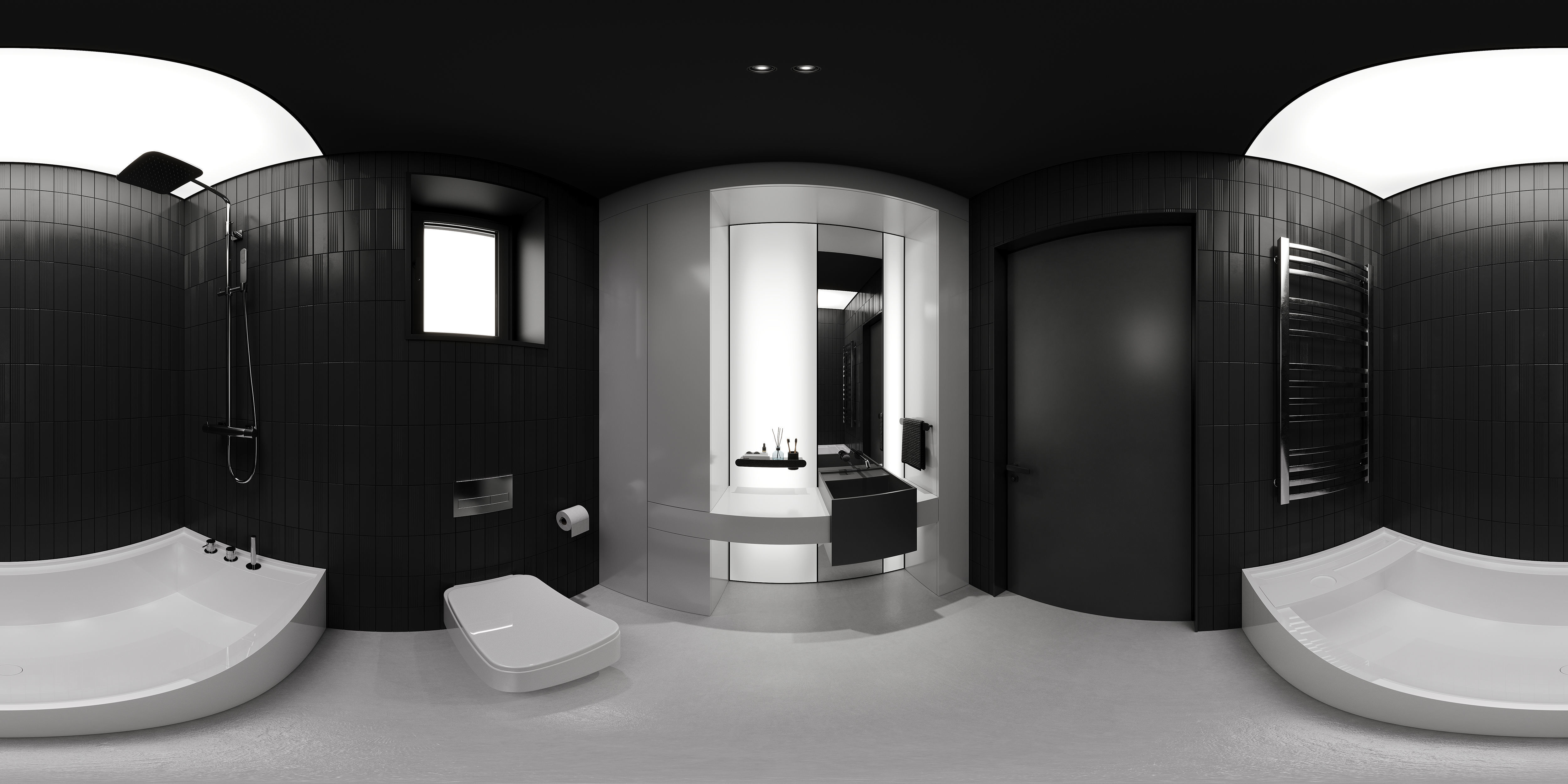 AR-24073 Black Box - Bathroom 3D Scene Free 3D model_9