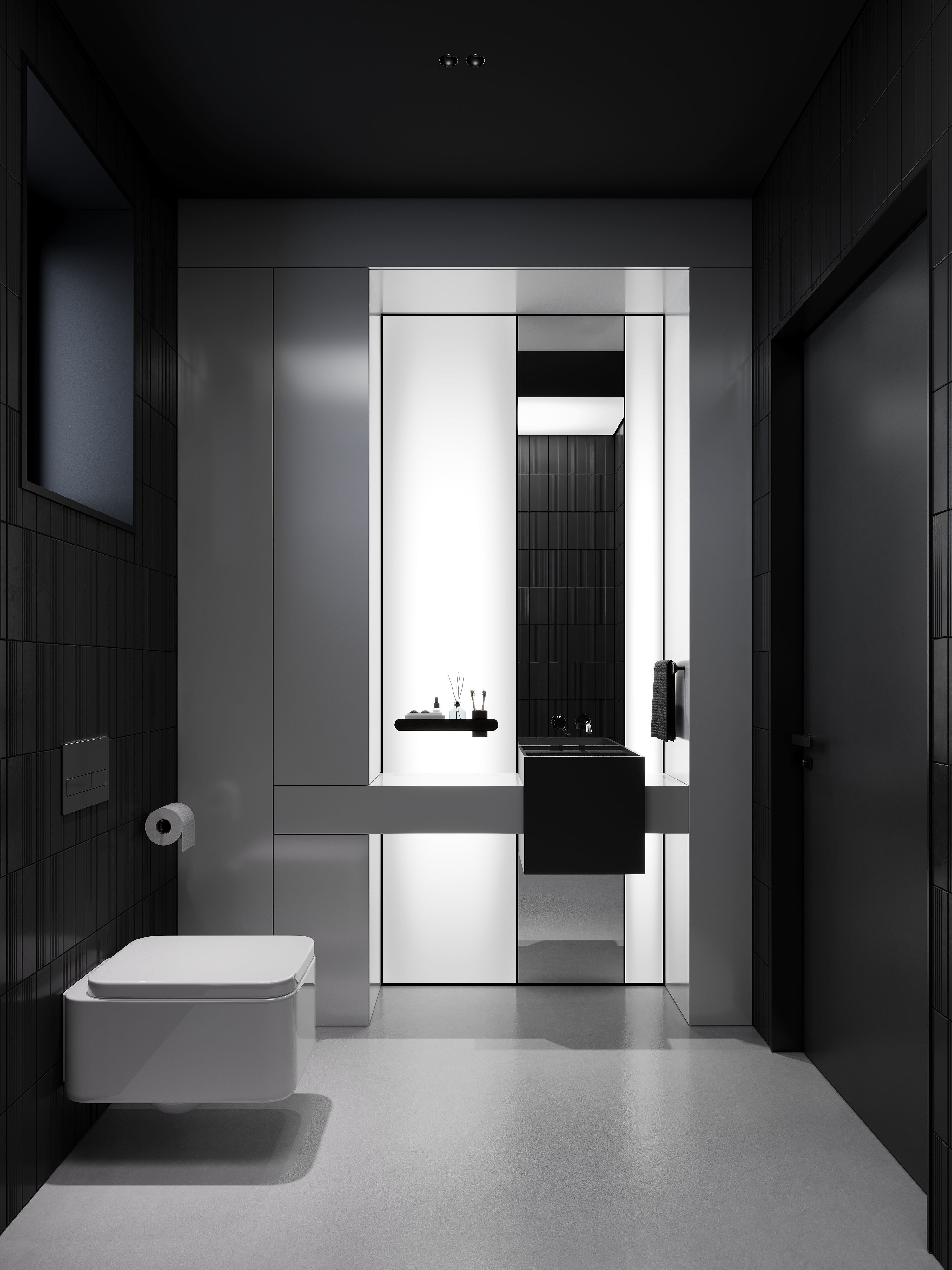 AR-24073 Black Box - Bathroom 3D Scene Free 3D model_3