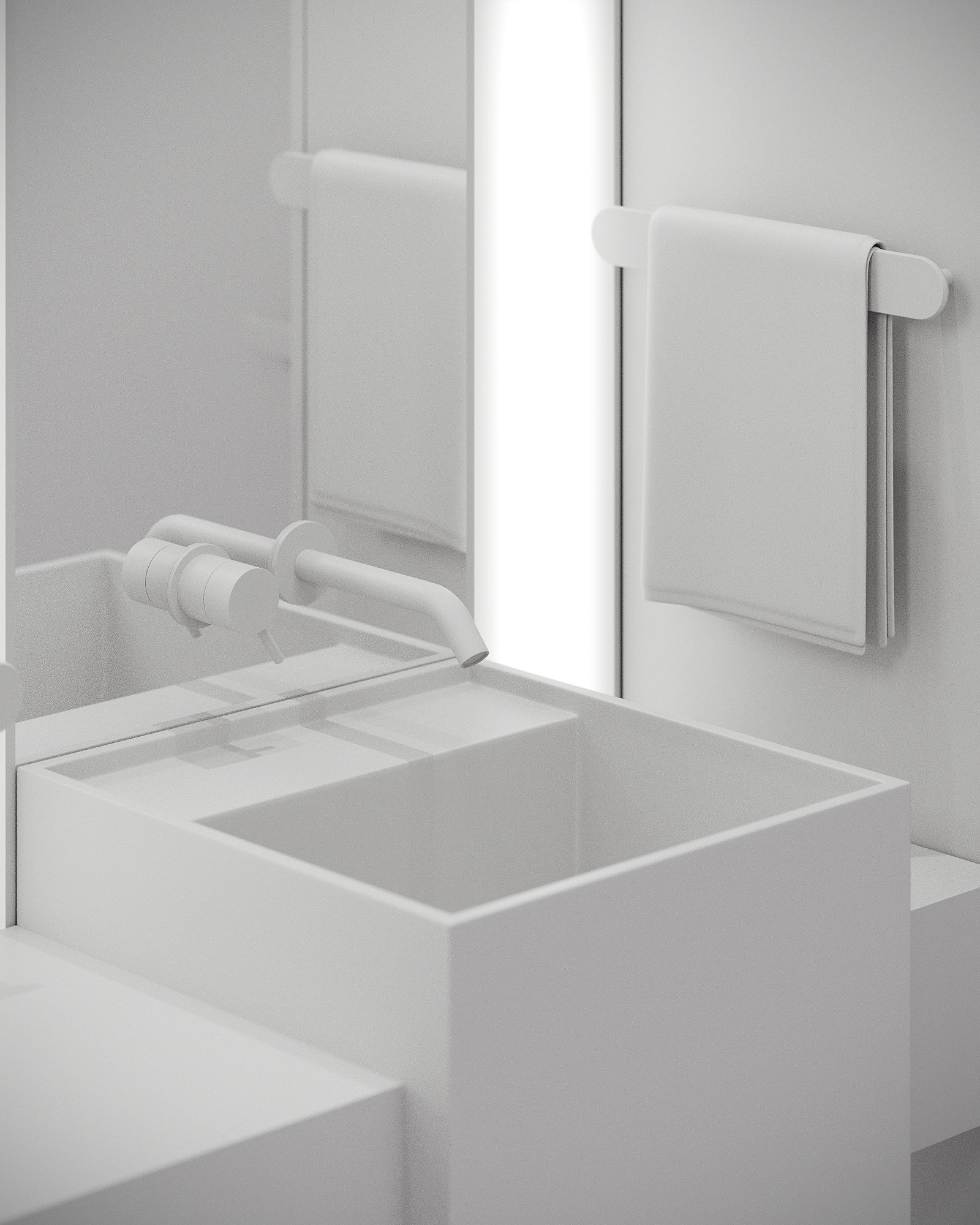 AR-24073 Black Box - Bathroom 3D Scene Free 3D model_13