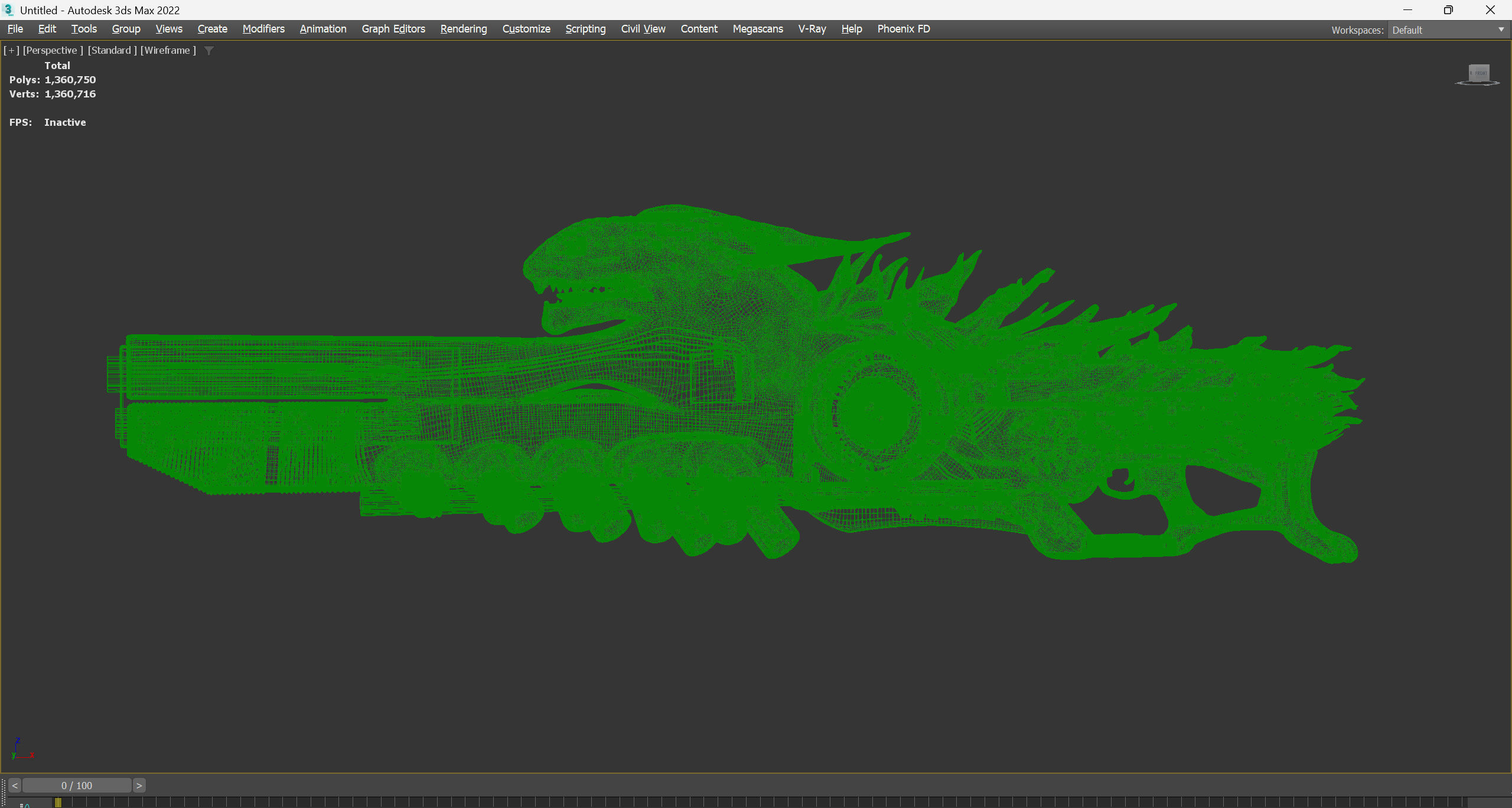 High-Detail Alien Blaster Weapon 3D model_25