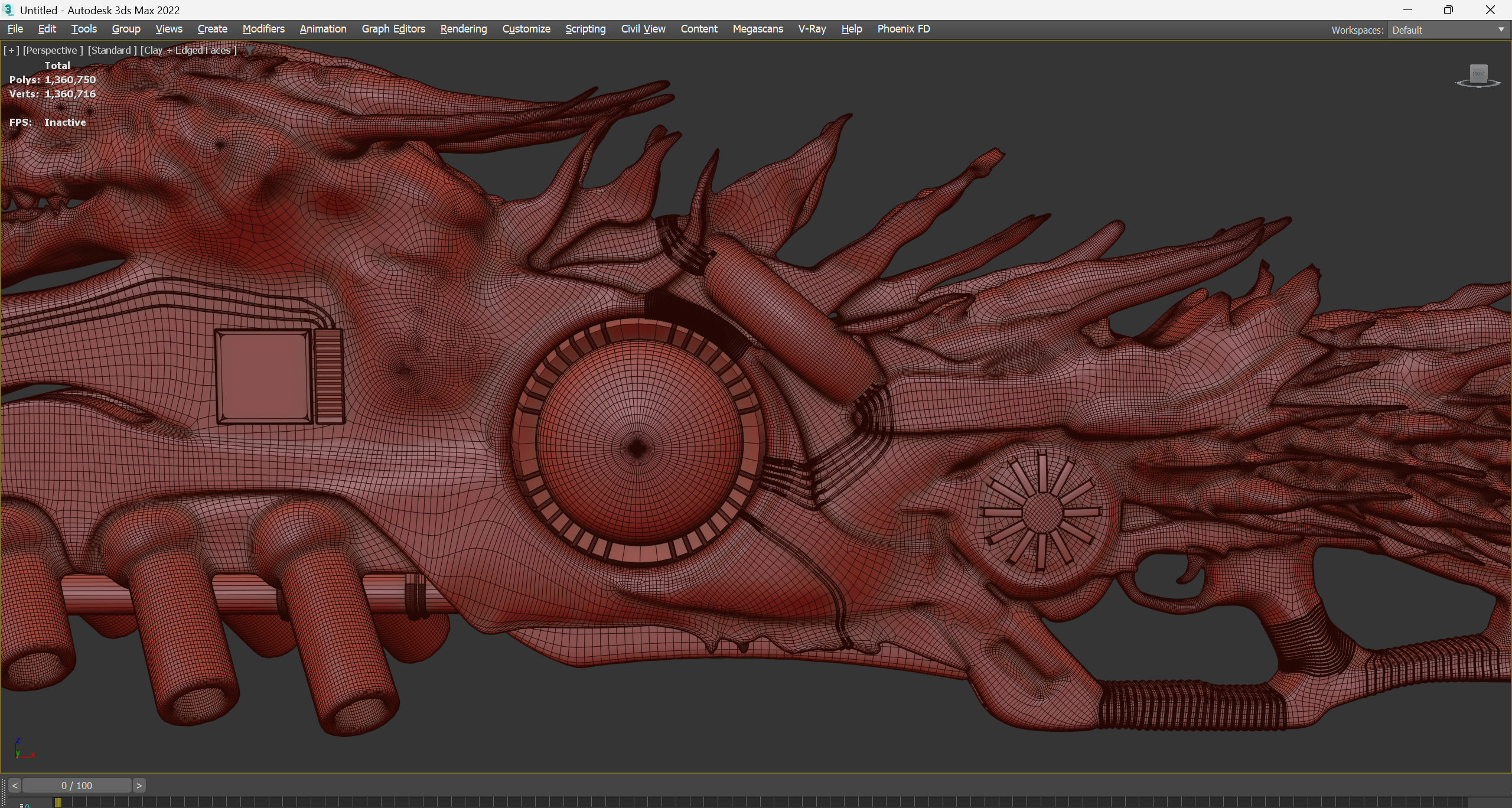 High-Detail Alien Blaster Weapon 3D model_22