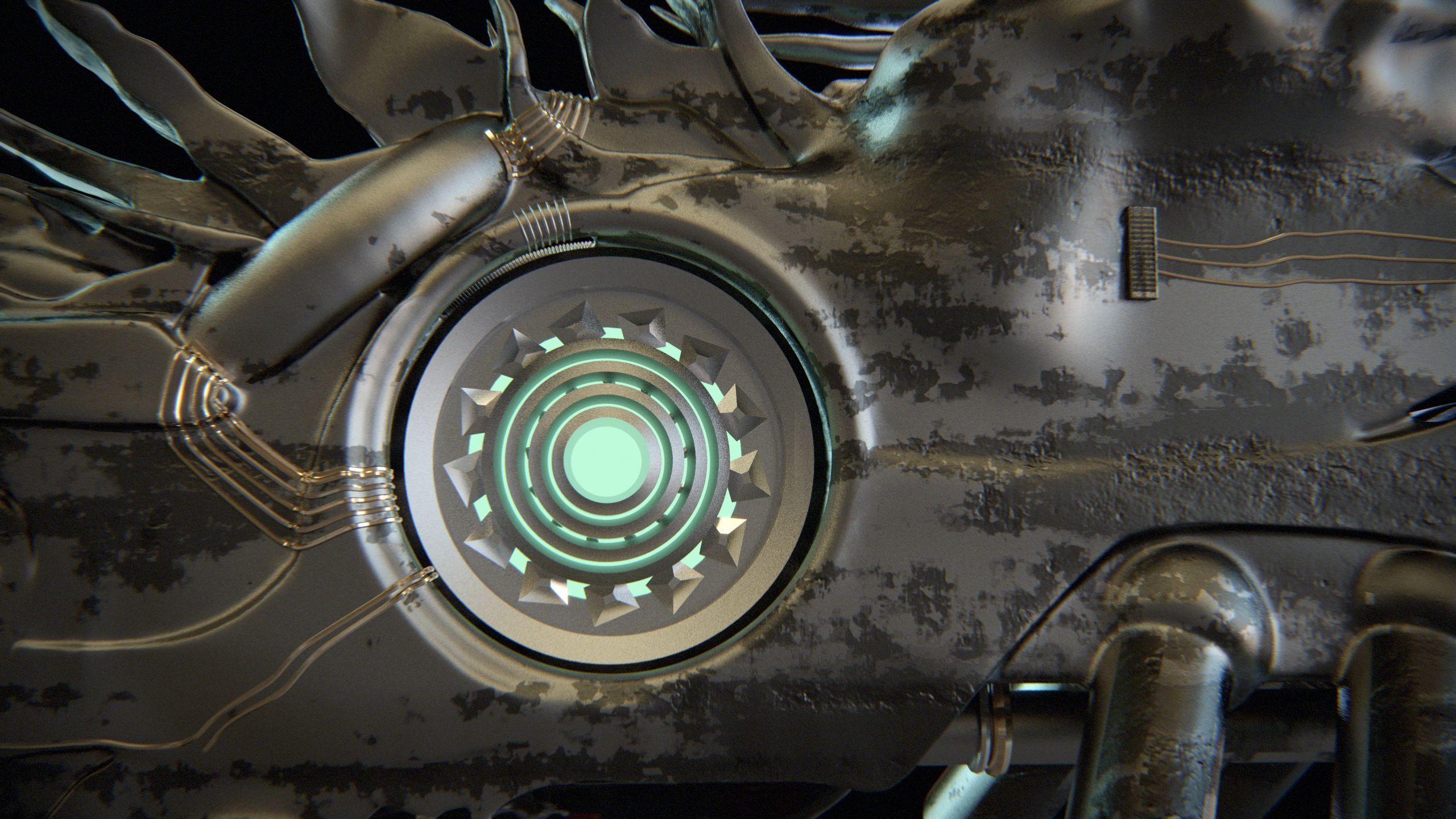 High-Detail Alien Blaster Weapon 3D model_7