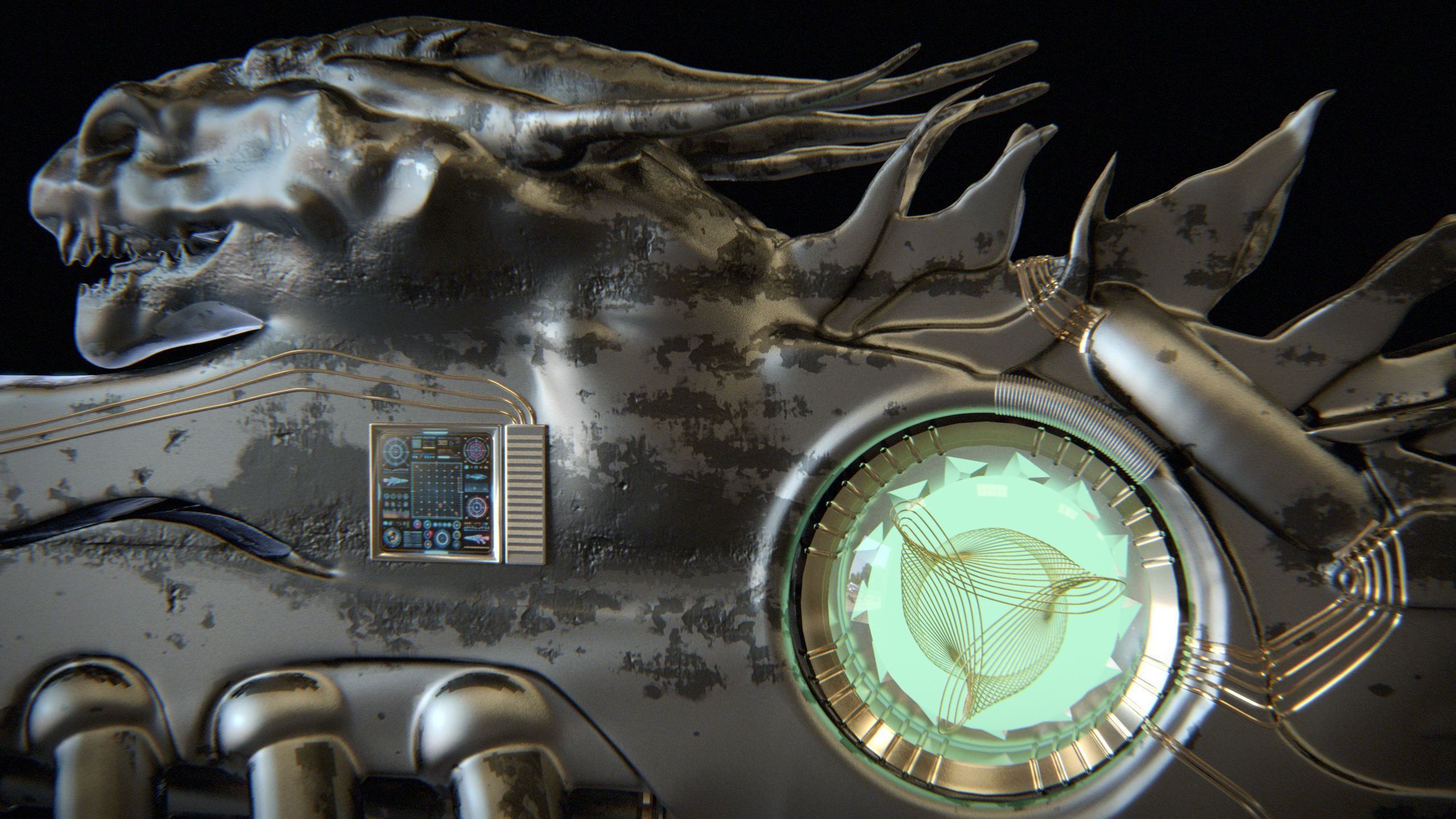 High-Detail Alien Blaster Weapon 3D model_18