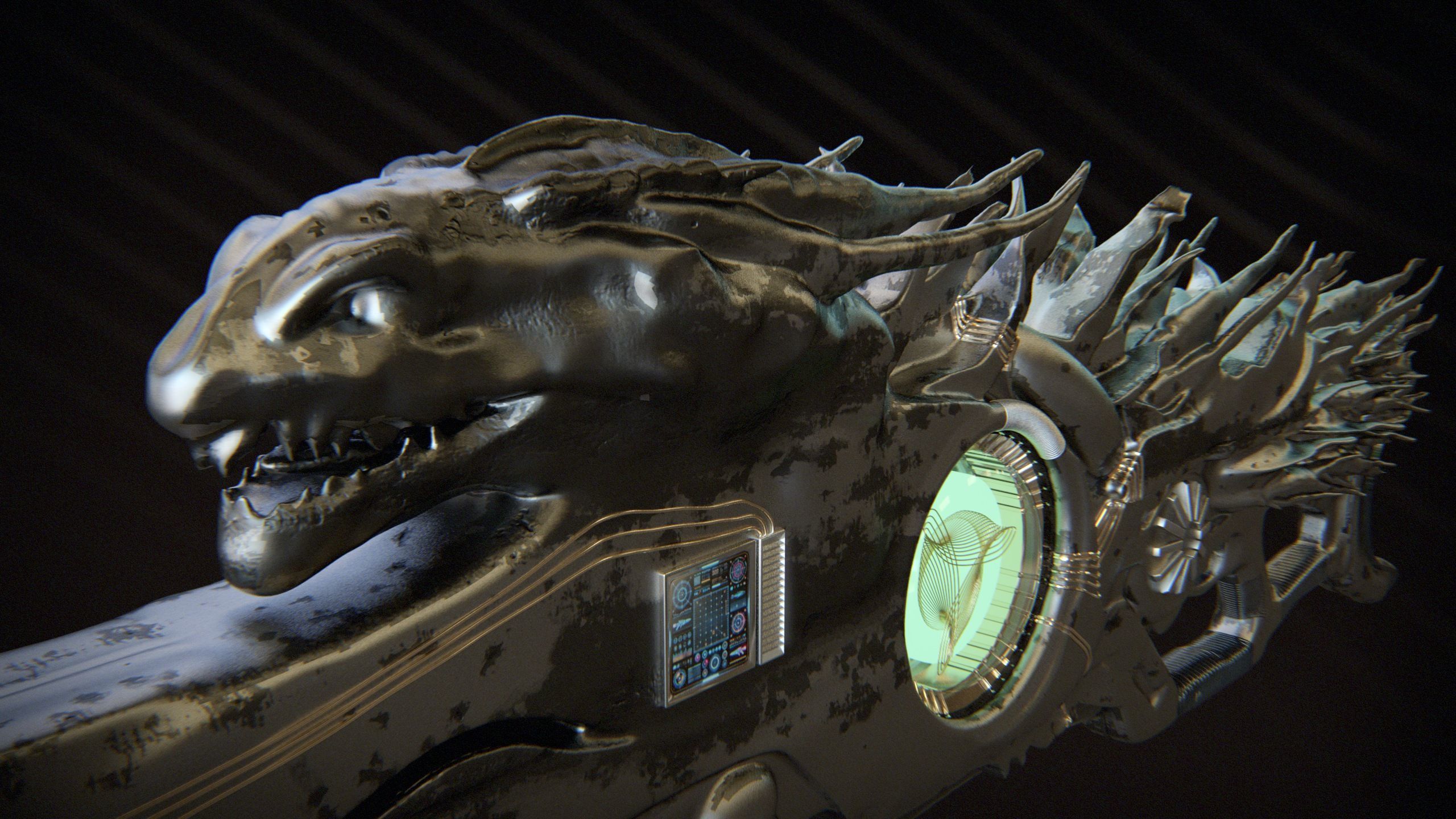 High-Detail Alien Blaster Weapon 3D model_2