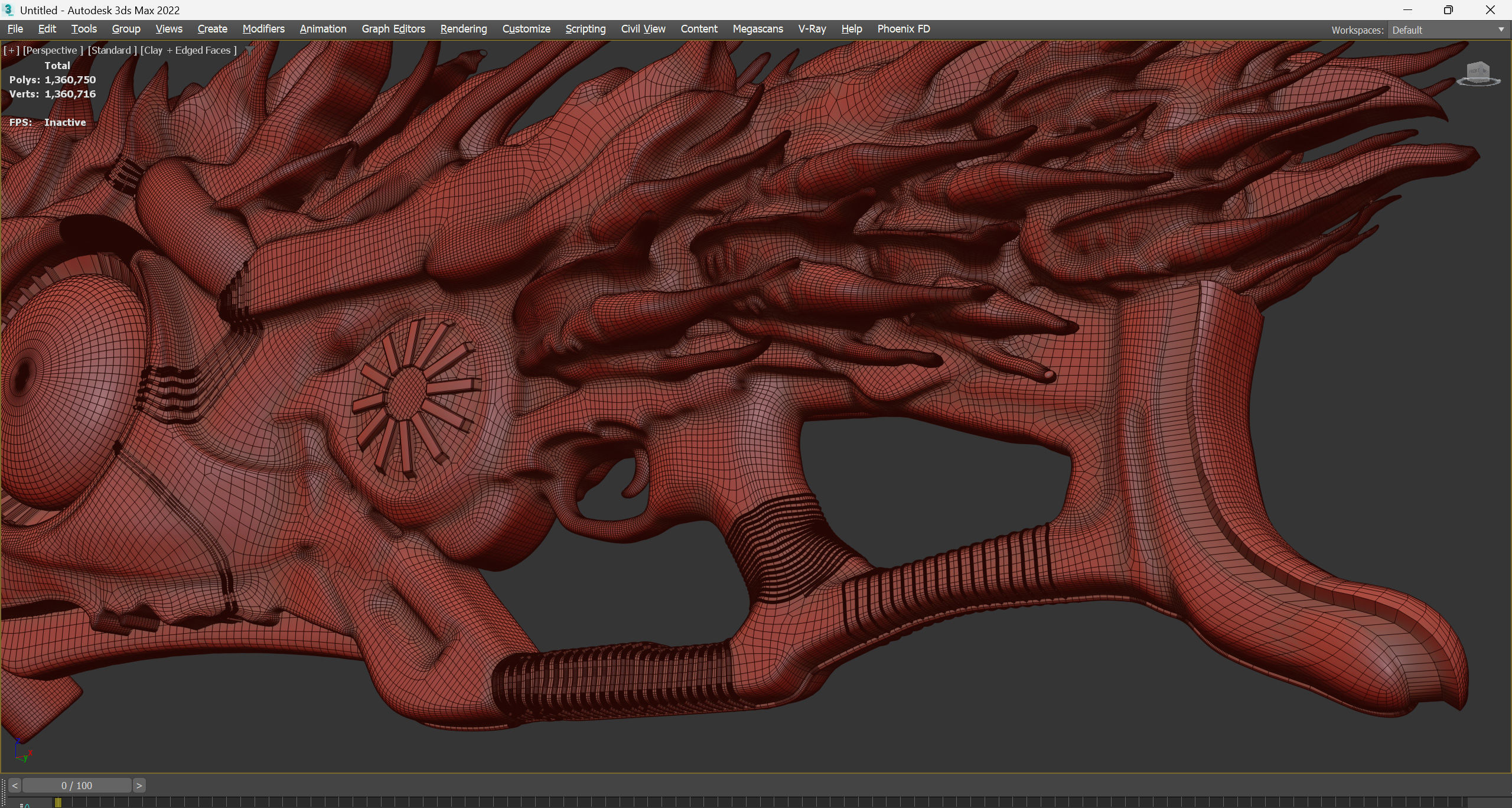 High-Detail Alien Blaster Weapon 3D model_21