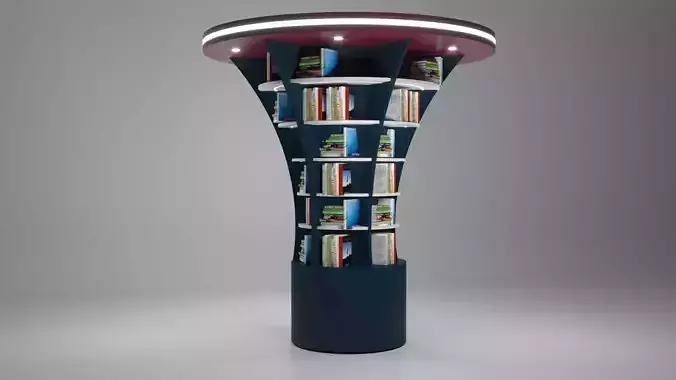 Circular bookshelves
