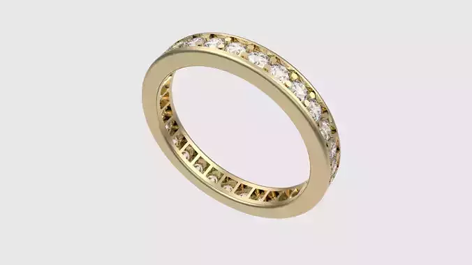 Shimmering Radiant Eternity Band Ring JDBCo