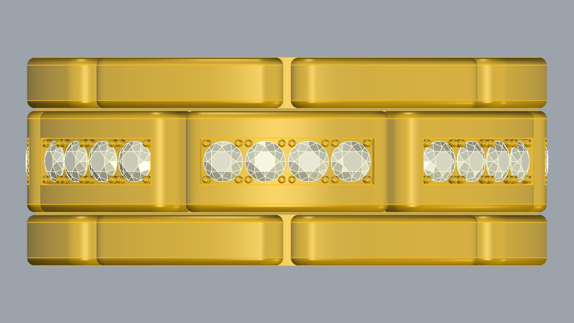 Luxurious Interlocking Band Ring JDBCo 3D print model_13