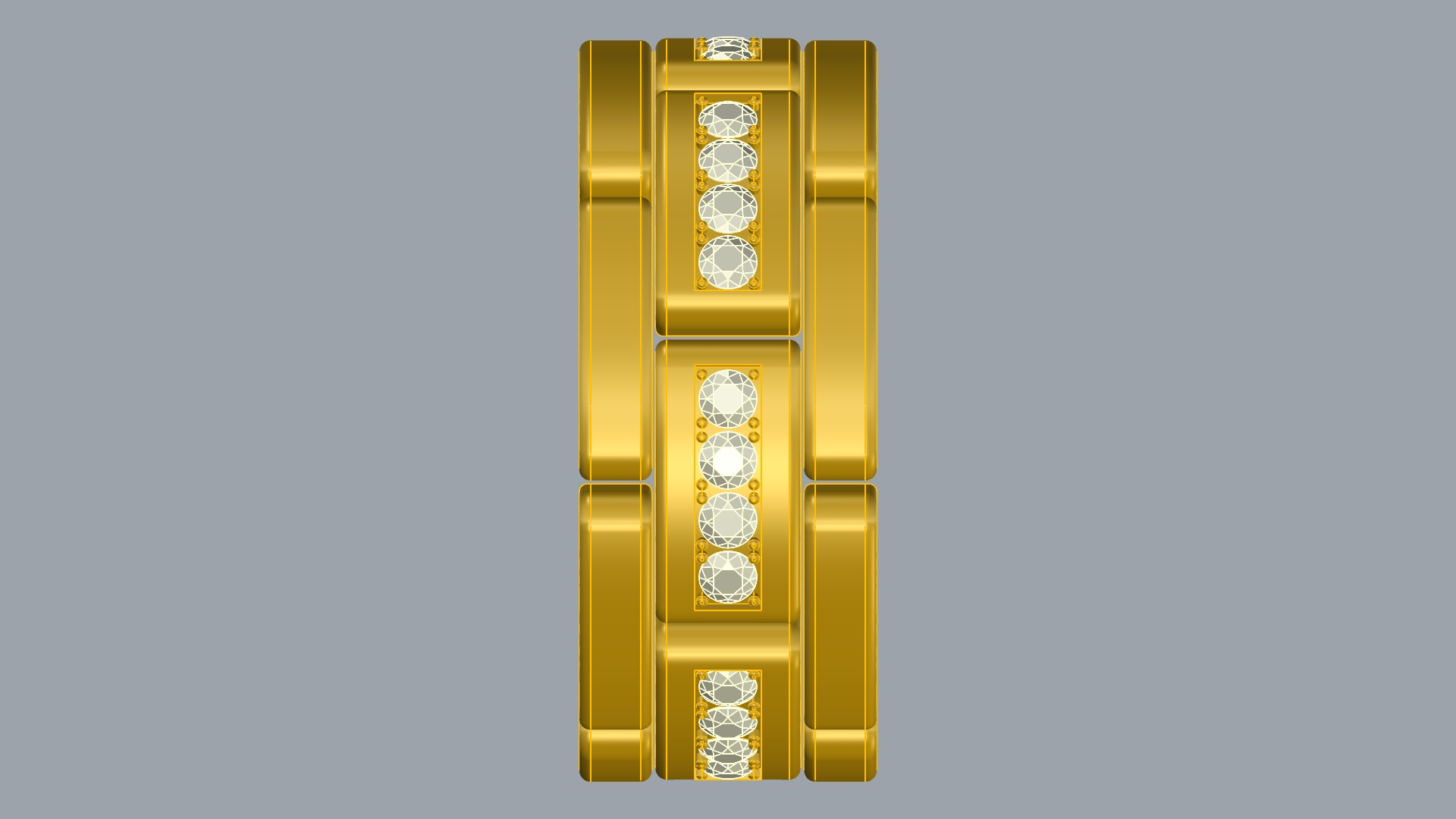 Luxurious Interlocking Band Ring JDBCo 3D print model_11