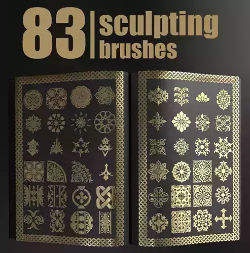 4K 83 Sculpting alphas Displacement Maps BUNDLE