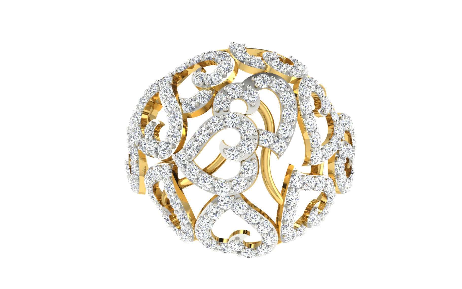 Women Ring Render 3dm STL OBJ FBX Details 3D print model_6