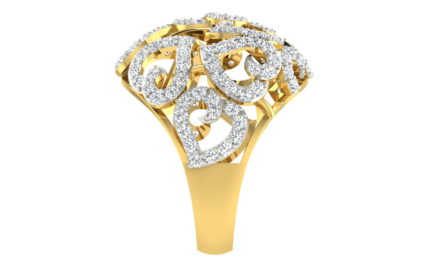 Women Ring Render 3dm STL OBJ FBX Details 3D print model_4