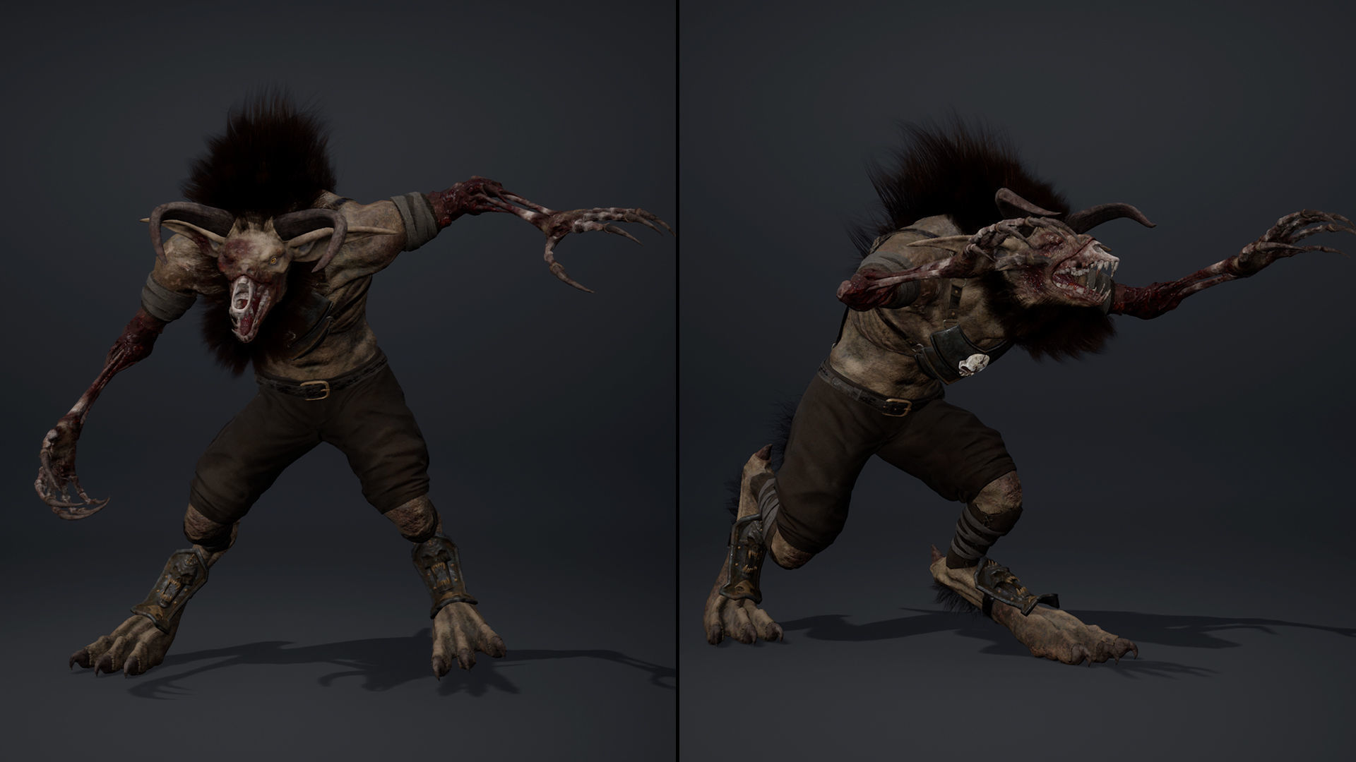 Shadow Spearman Damaged Low-poly 3D model_22