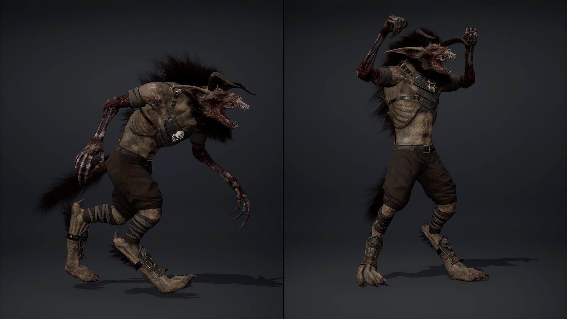 Shadow Spearman Damaged Low-poly 3D model_24