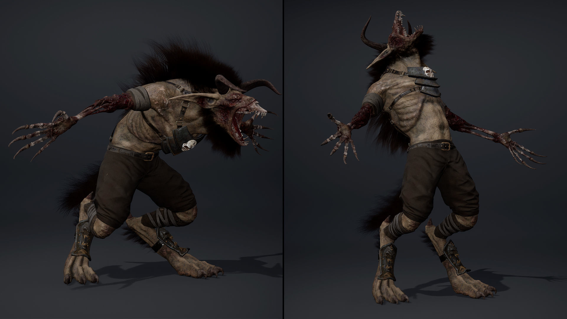 Shadow Spearman Damaged Low-poly 3D model_17