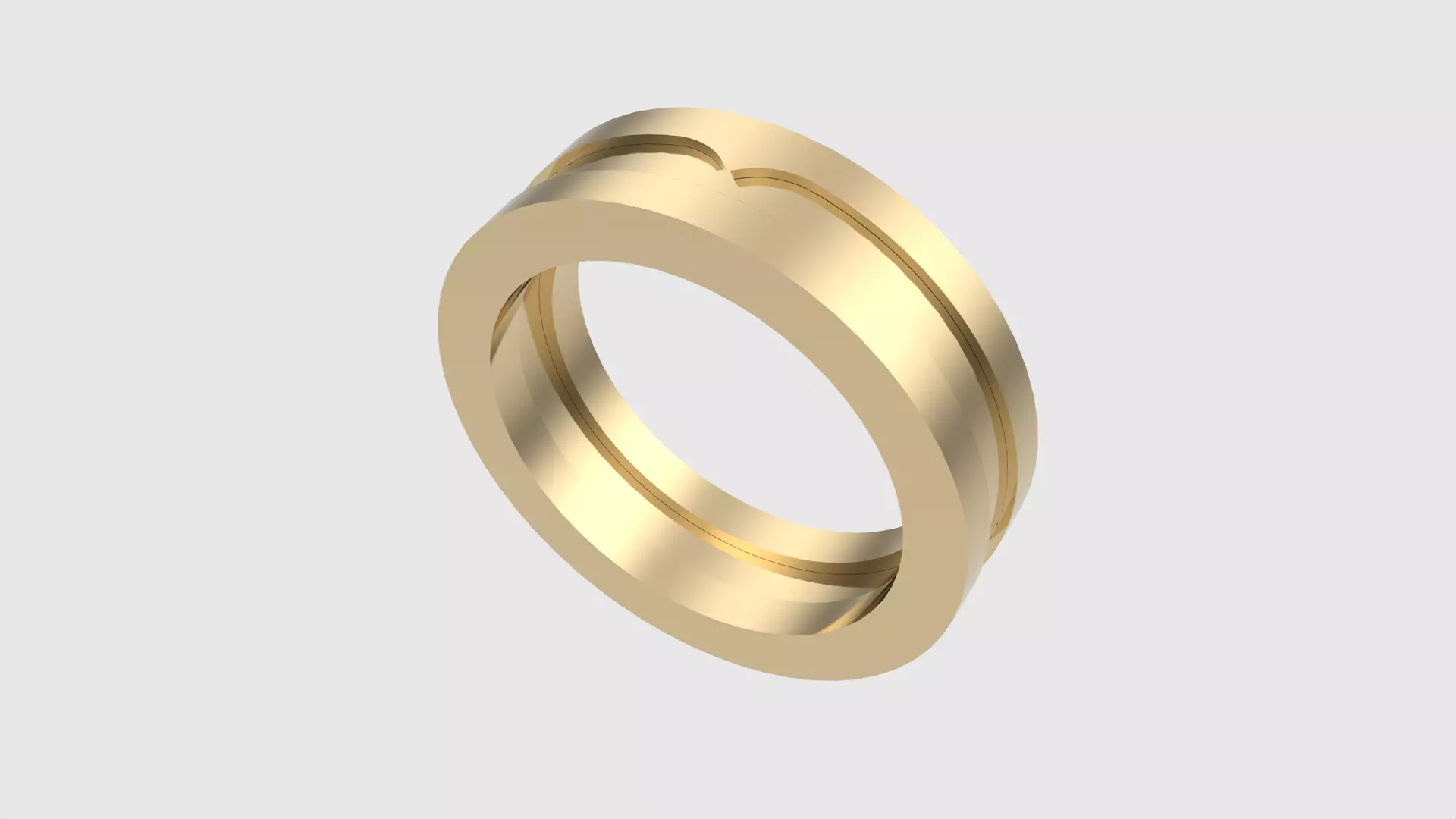 Contemporary Split Band Ring JDBCo 3D print model