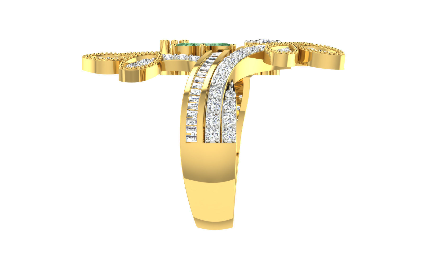 Women Ring  Render 3dm STL OBJ FBX Details 3D print model_4