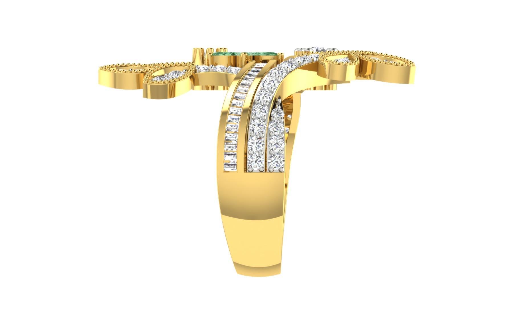 Women Ring  Render 3dm STL OBJ FBX Details 3D print model_5
