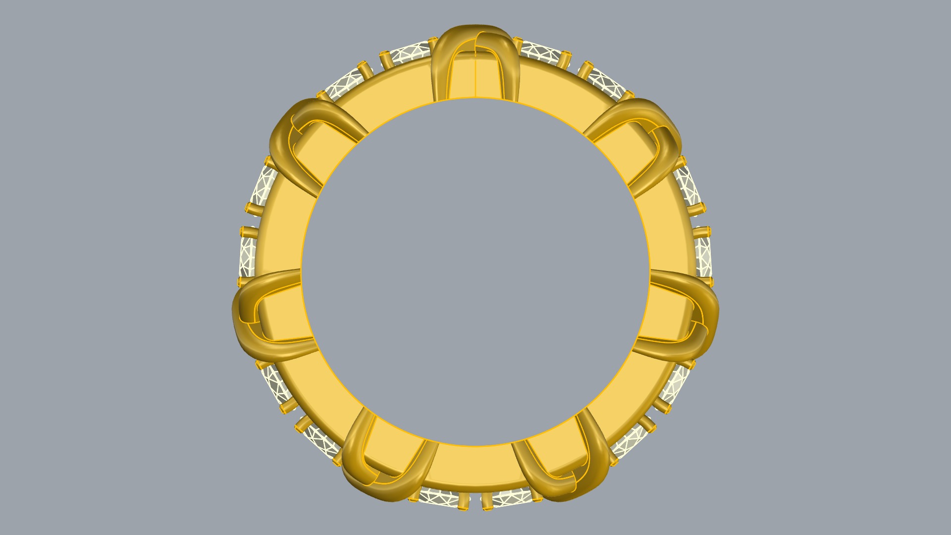 Intricate Interwoven Gem Ring JDBCo 3D print model_9