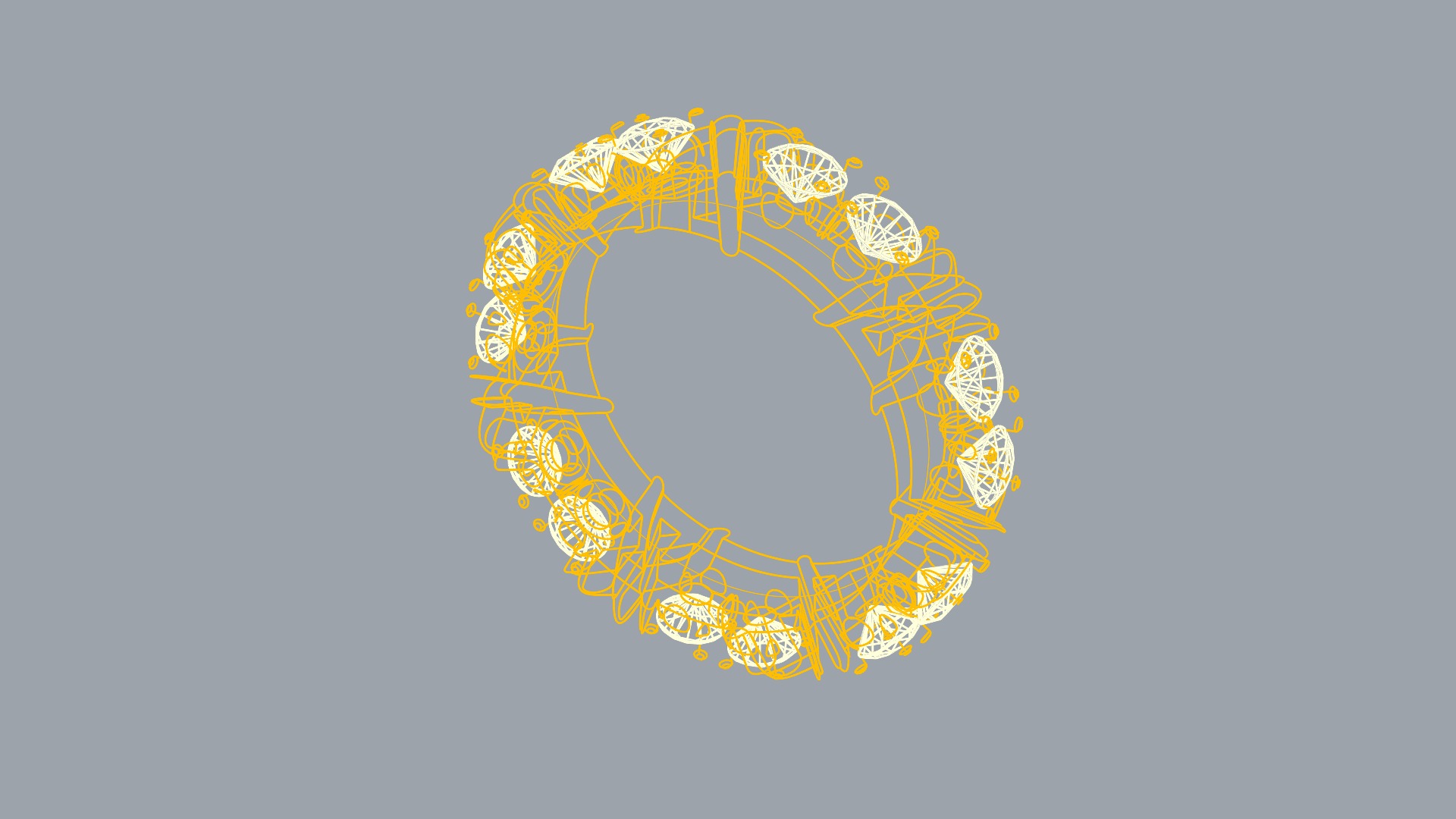 Intricate Interwoven Gem Ring JDBCo 3D print model_8