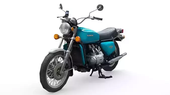 1975 Honda Gold Wing GL1000 Low-poly 3D model
