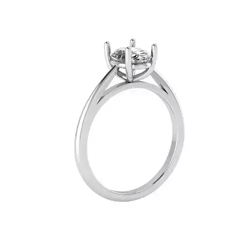 Oval shape engagement ring