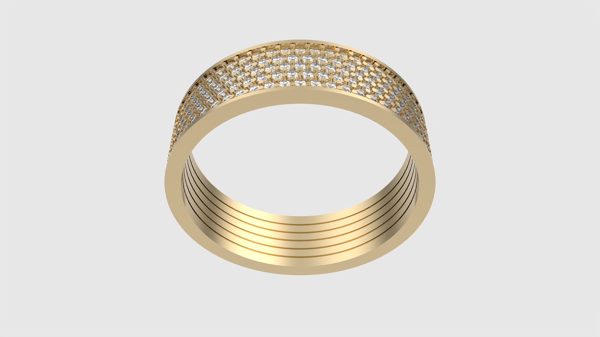 Radiant Multilayer Pave Band JDBCo 3D print model_16