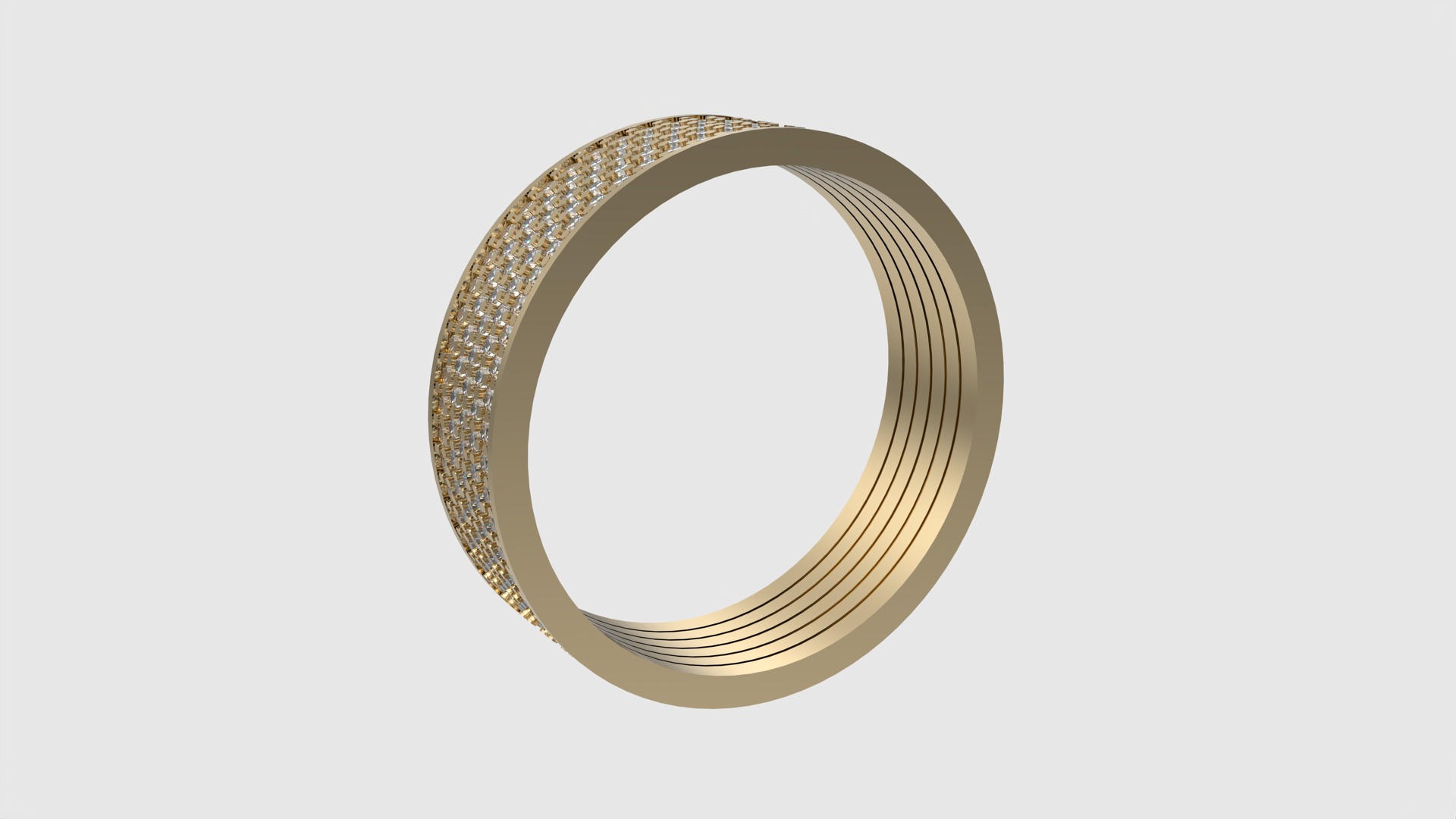 Radiant Multilayer Pave Band JDBCo 3D print model_3