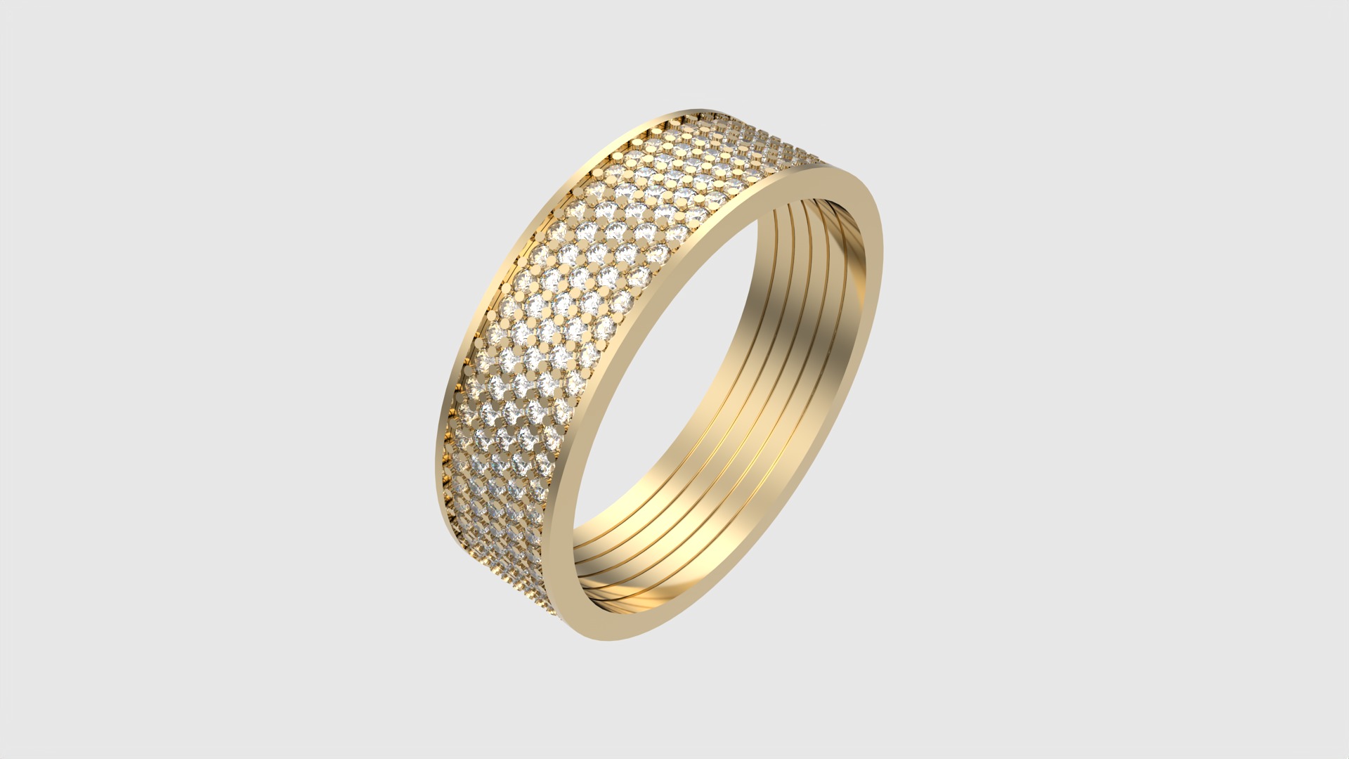 Radiant Multilayer Pave Band JDBCo 3D print model_18