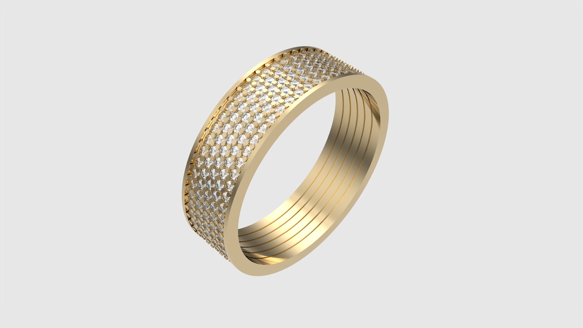 Radiant Multilayer Pave Band JDBCo 3D print model_25