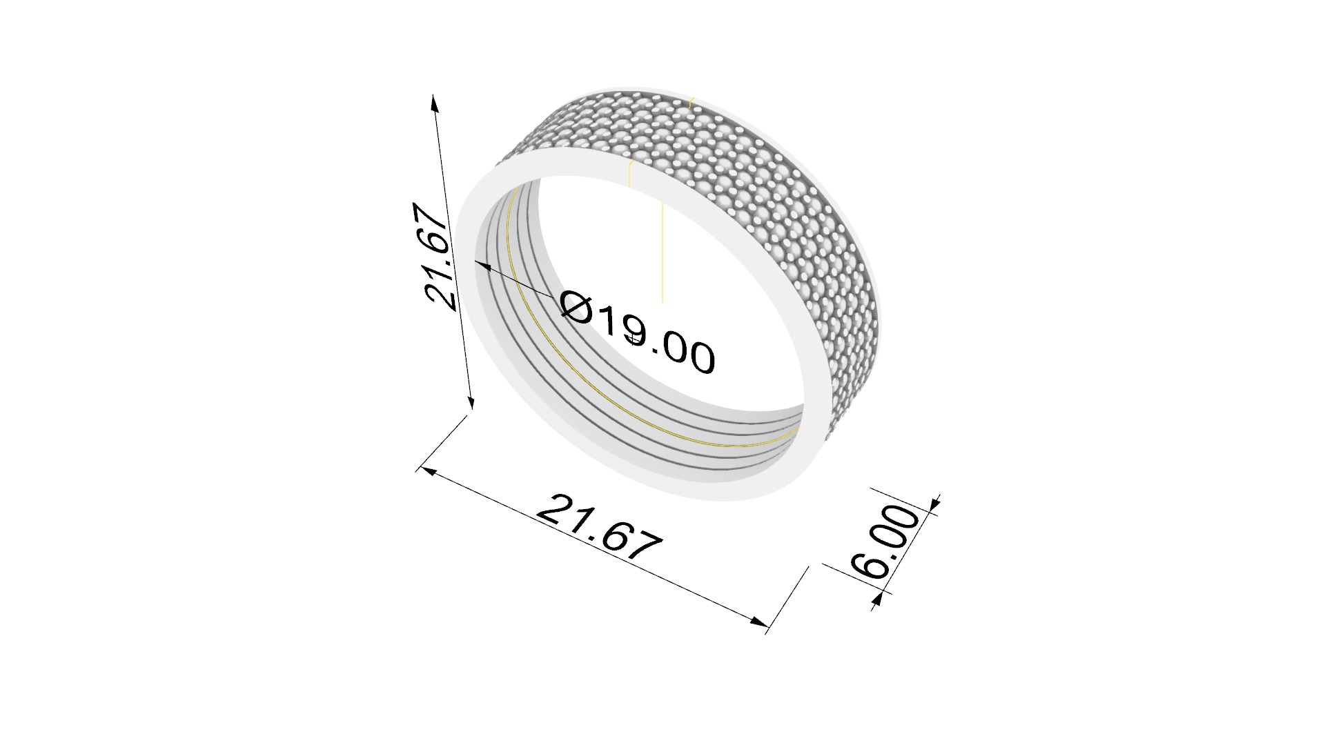 Radiant Multilayer Pave Band JDBCo 3D print model_1