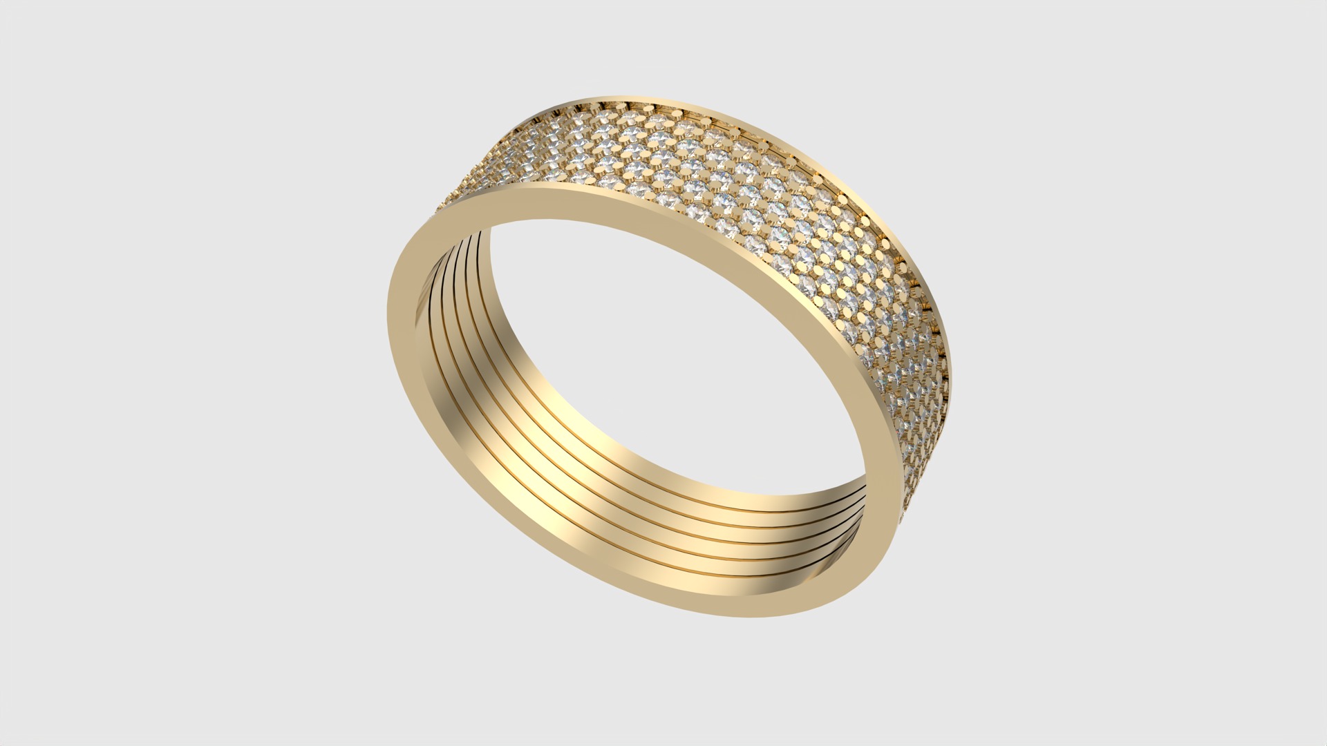 Radiant Multilayer Pave Band JDBCo 3D print model_15